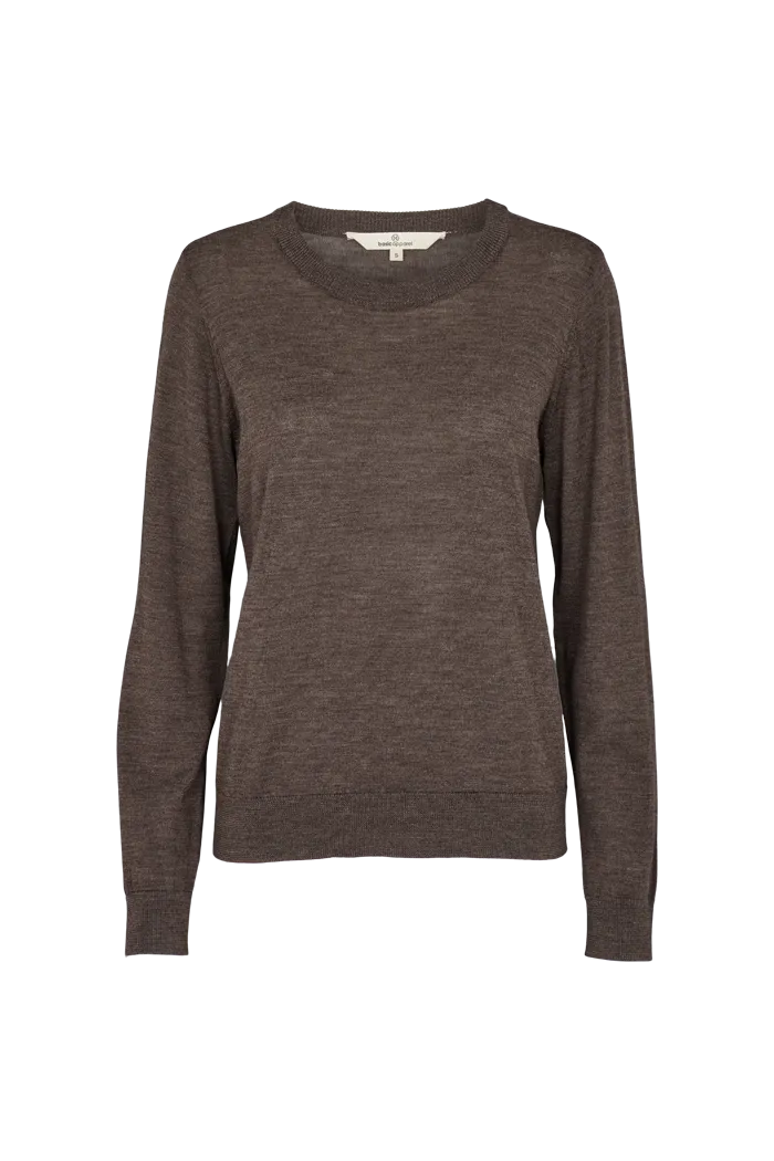 Cozy Texture Vera Sweater - Brown Mel.