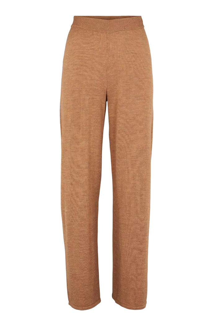 Vera Wide Pants - Apple Cinnamon Sublimation Print Resistant ribbed texture