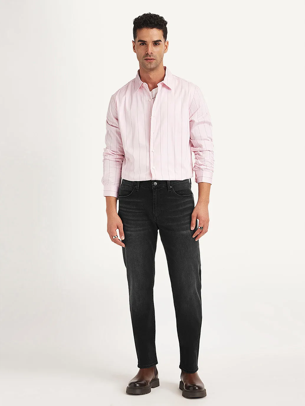 Men's Redloop 511 Black Slim Fit Mid Rise Jeans Everyday Ready