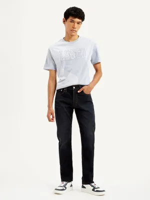 Men's 511 Navy Blue Slim Fit Mid Rise Jeans Softened Lining Neutral design