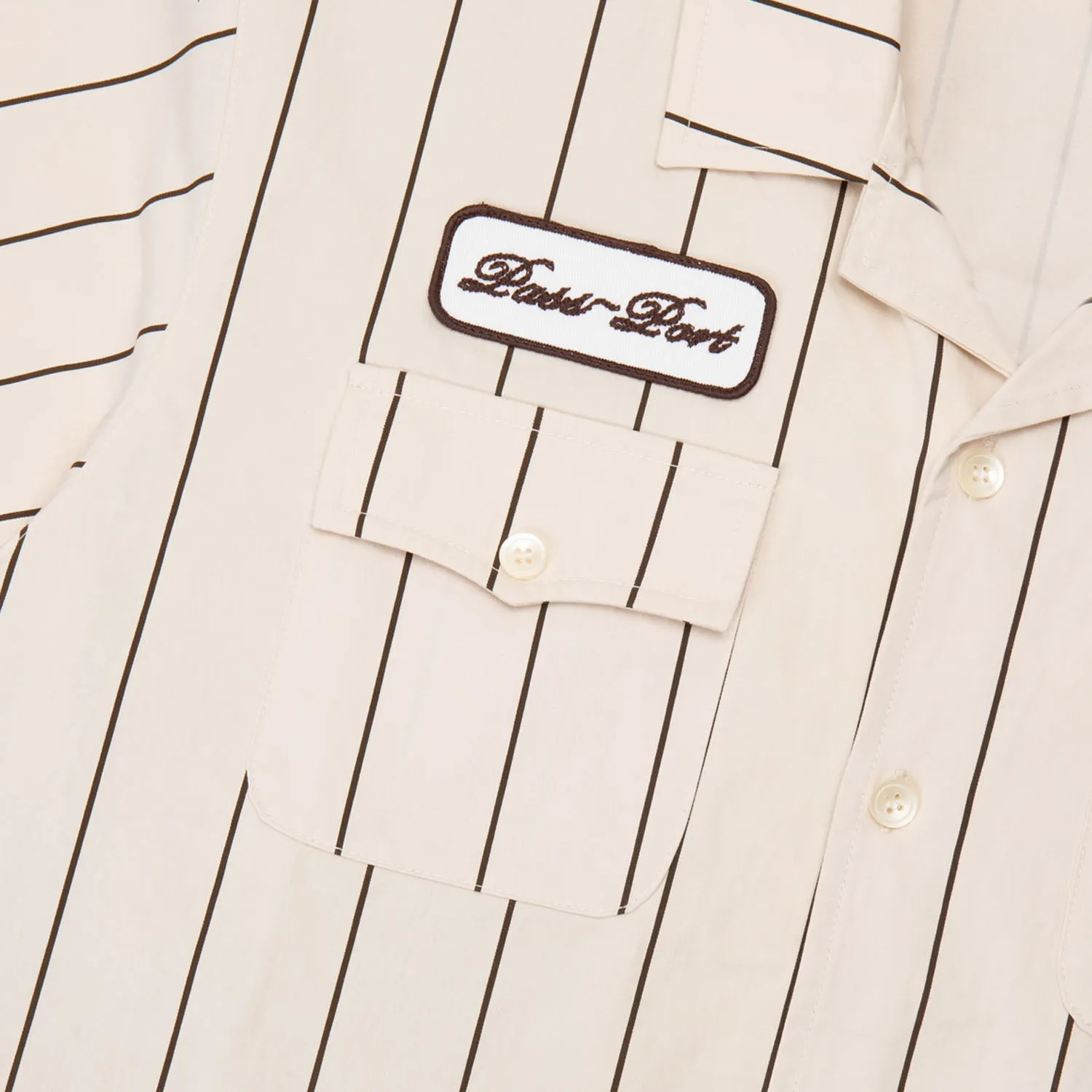 Pass~Port Striped Casual Shirt - Cream Chill Fit Quality Wear