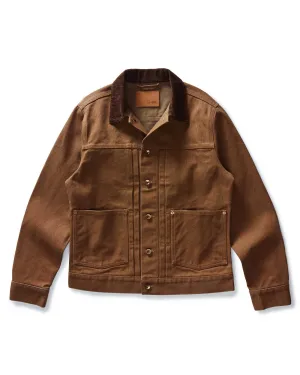 Many Pockets The Ryder Jacket in Tobacco Chipped Canvas