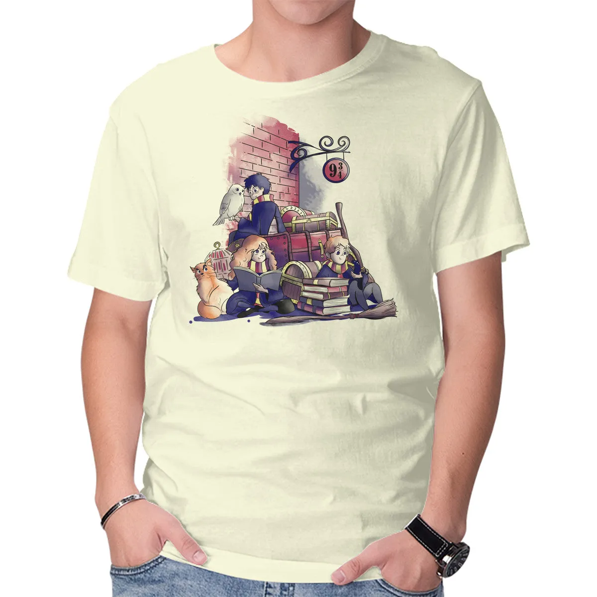 Way To School Garment Dyed Finish Non Toxic Printing