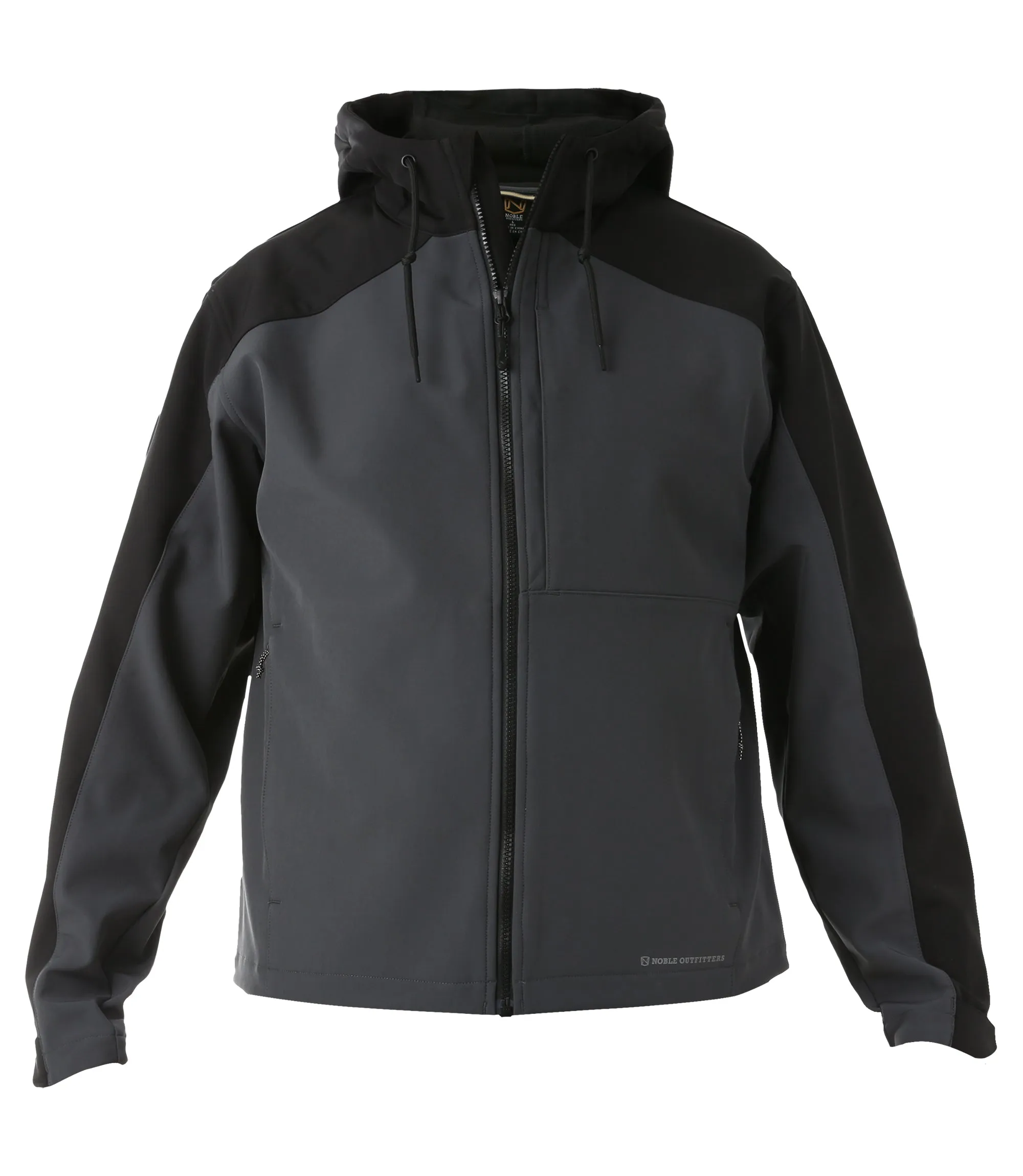 Men??s Hooded Softshell Jacket Glow In Dark Trims Taped Edges