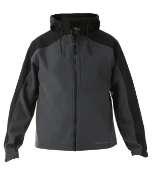 Men??s Hooded Softshell Jacket Glow In Dark Trims Taped Edges