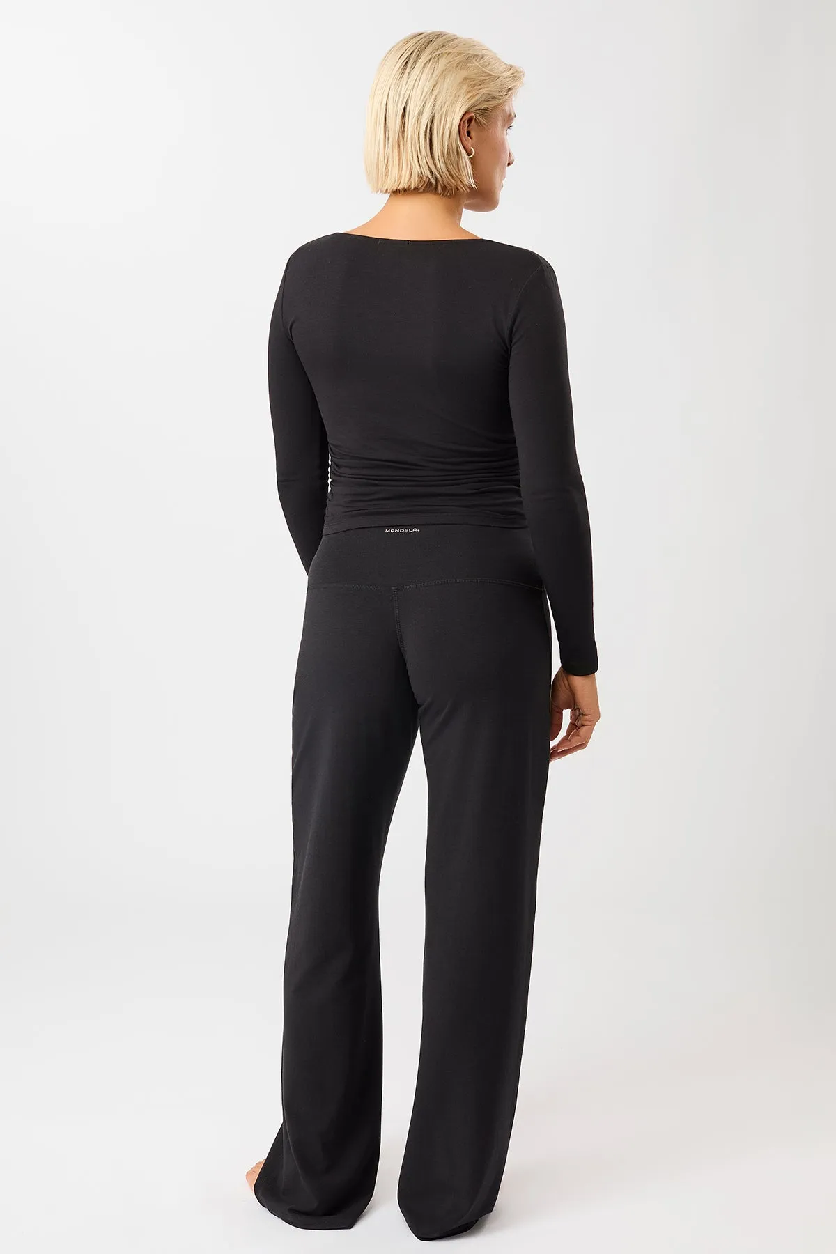Wide Leg Pants - Black Soft Performance
