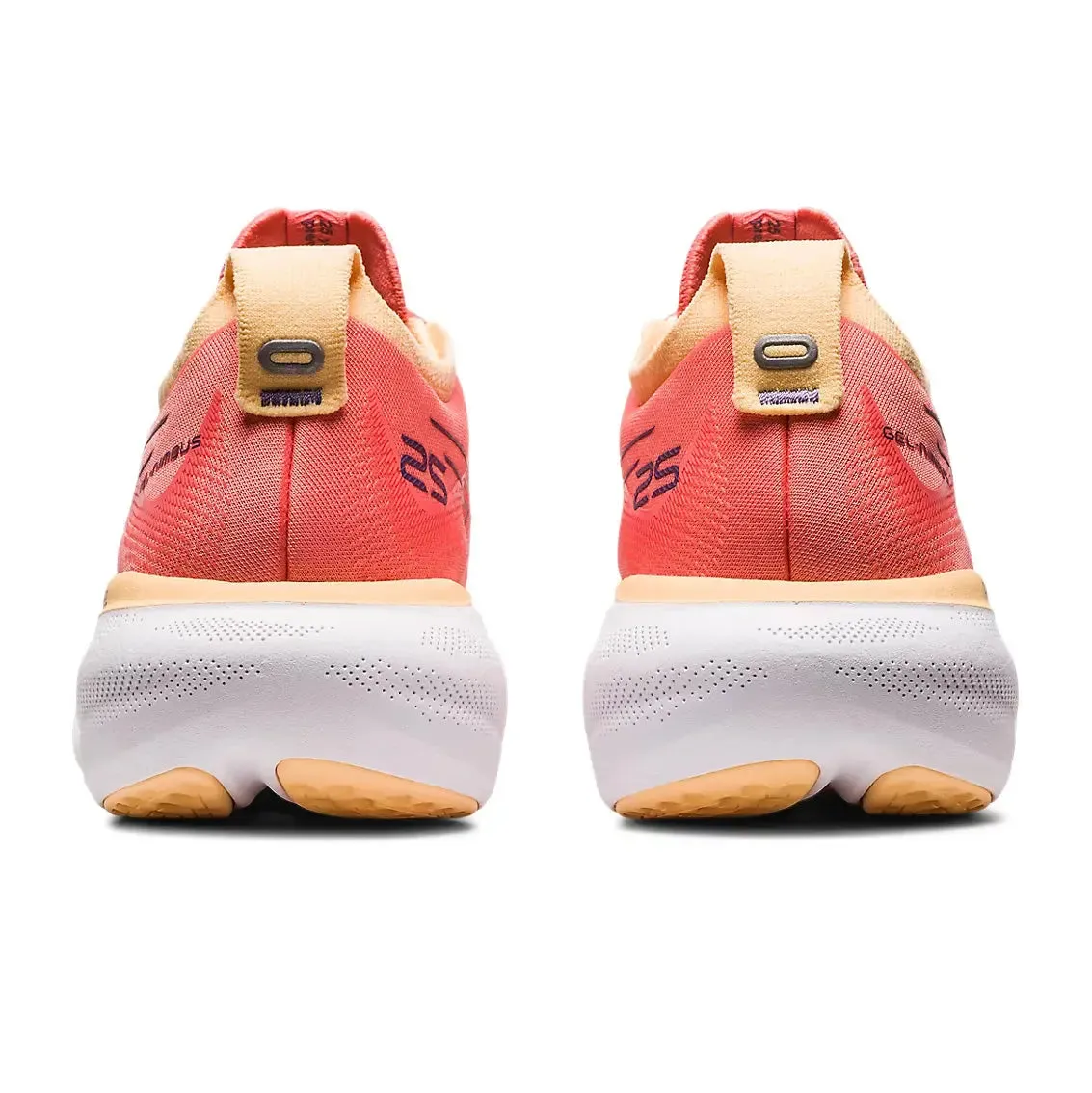 Court Fast Cushioned Base Health Focused Womens ASICS GEL-Nimbus 25 - Papaya / Dusty Purple