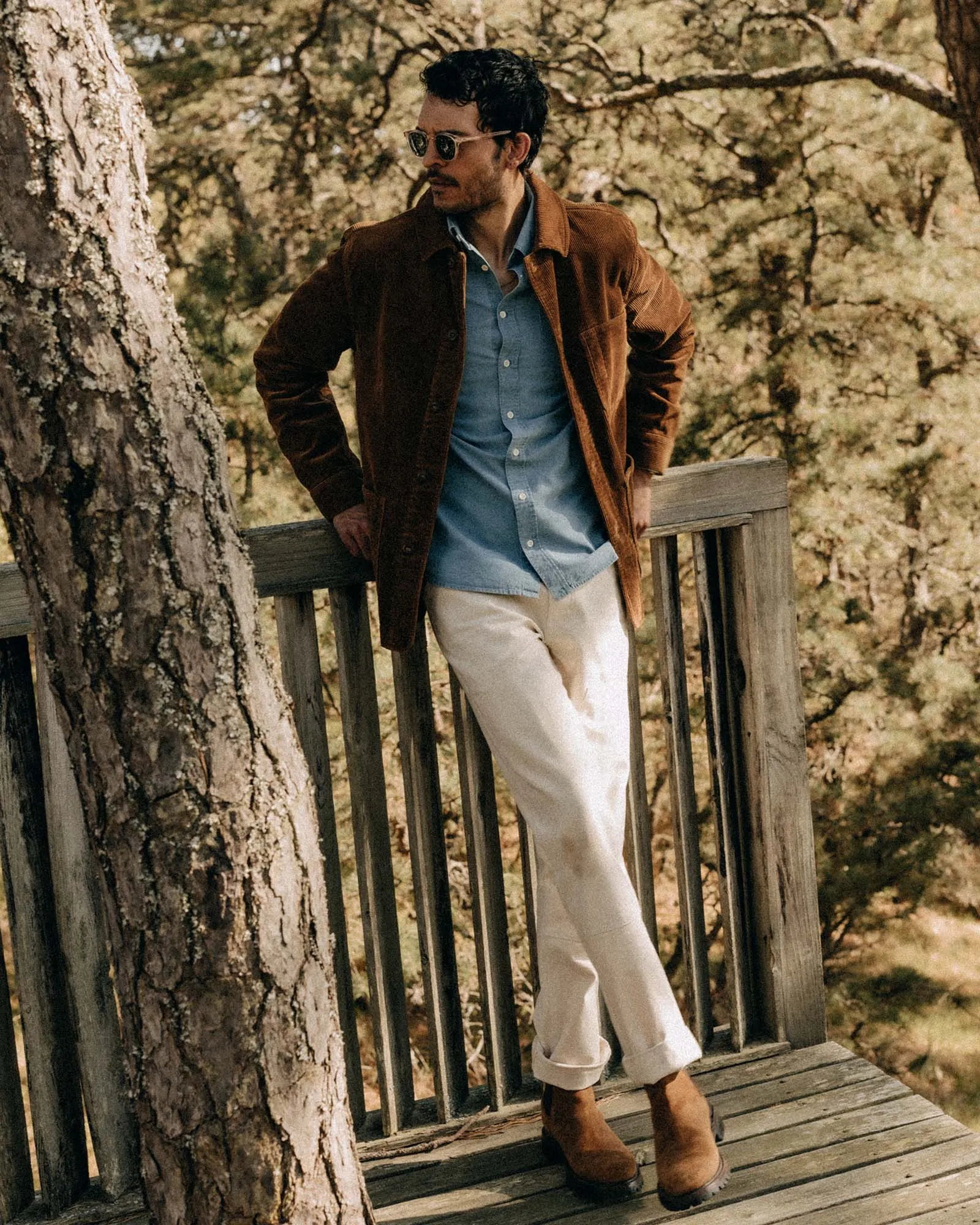 Thick Insulation Neutral Tones Look The Ojai Jacket in Bourbon Corduroy