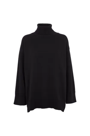 Winie T-Sweater - Black Lightweight Weave