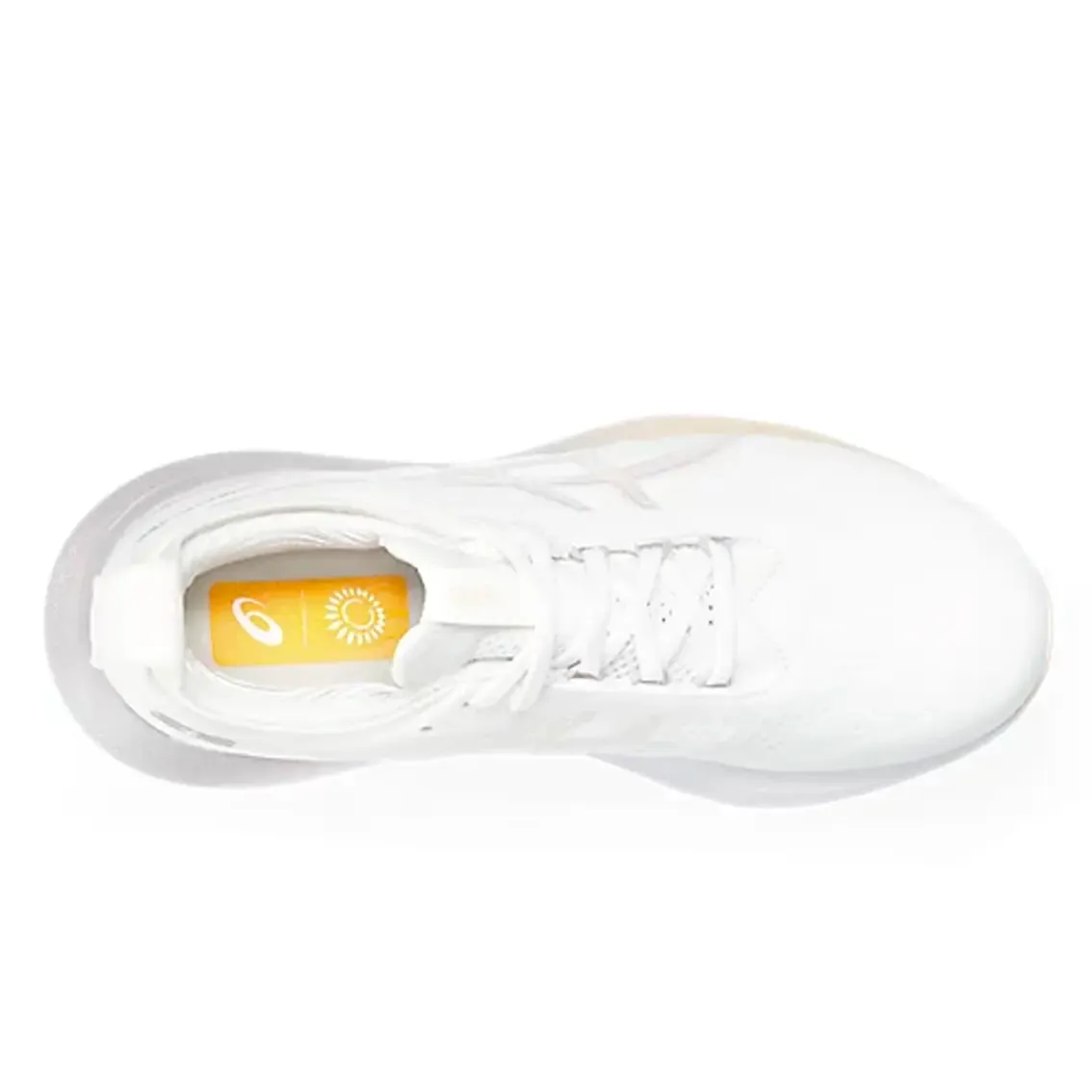 Sweat Resistant Standing Workers Elastic laces Womens ASICS GEL-Nimbus 25 Anniversary - White / Rose Dust