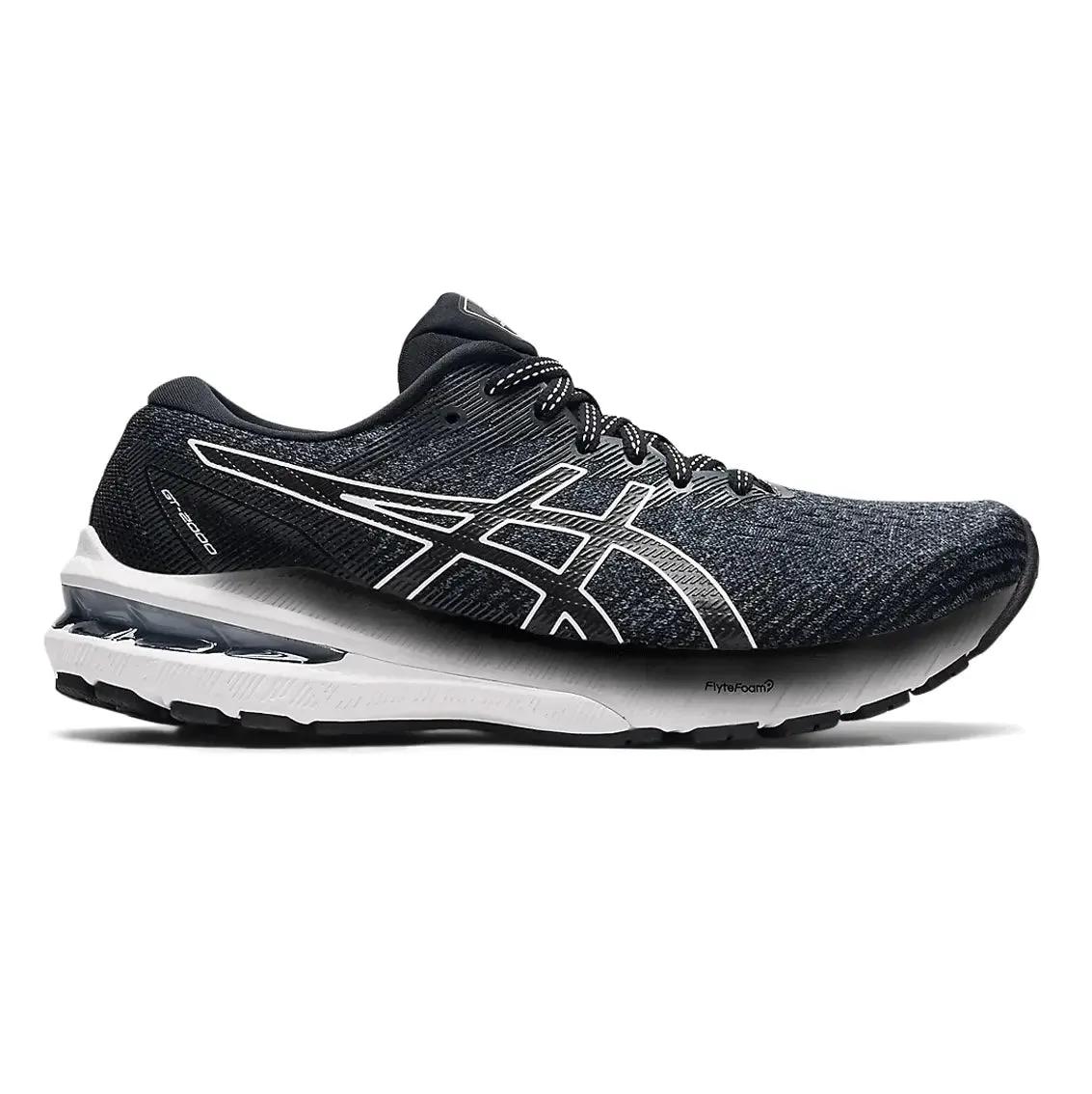 Lightweight Cushioned Sole orthotic insole shoes Womens ASICS GT-2000 10 - White / Black