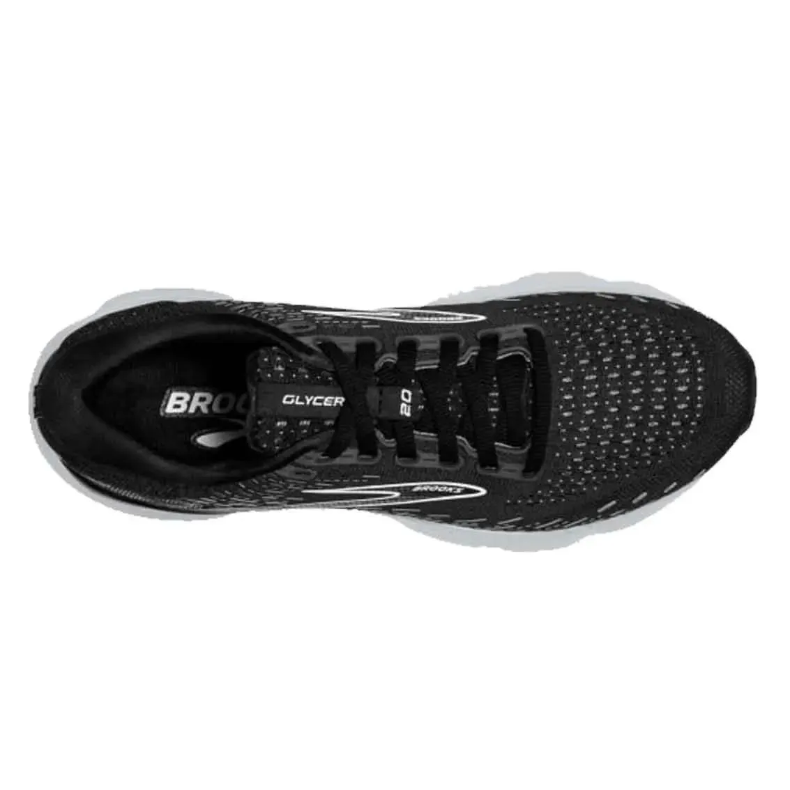 Dynamic Edge Spring Jump Womens Brooks Glycerin 20 (Wide) - Black / White