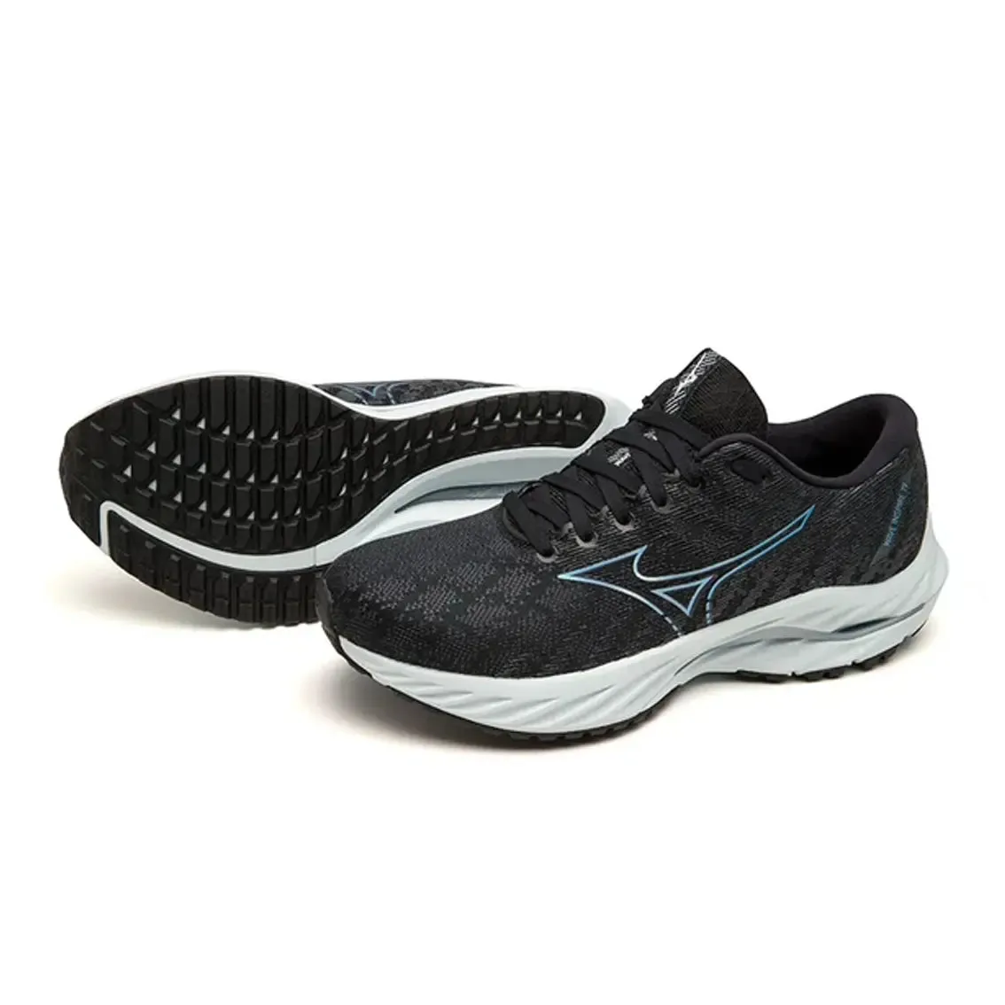 Womens Mizuno Wave Inspire 19 - Black / Silverstar / Snowcrest Low Impact Design Desert Run