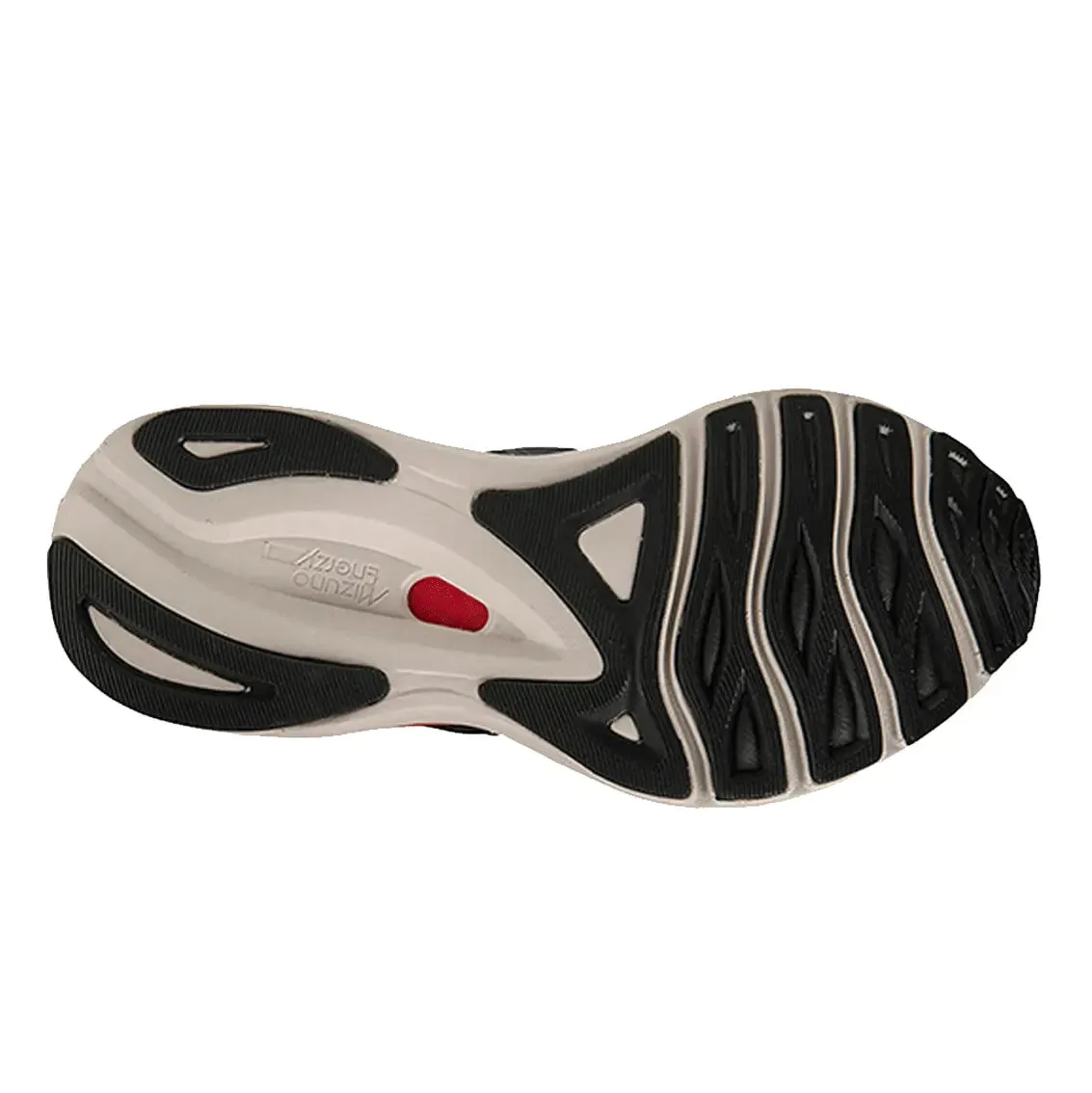 national - team - themed running gear stain - resistant running wear Womens Mizuno Wave Sky 6 - Black / Quicksilver / Hot Coral