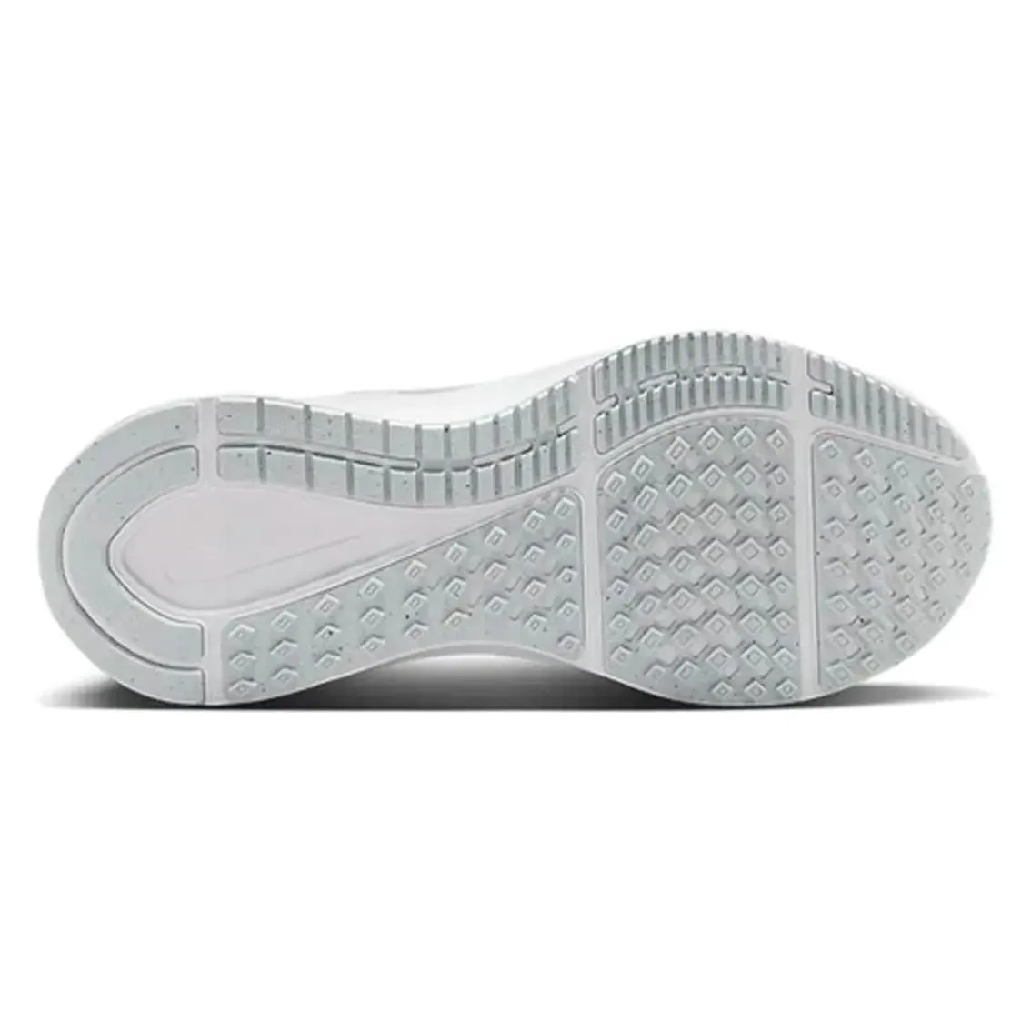 Womens Nike Air Zoom Structure 25 - White / Metallica Silver Arch Support Shoes Contoured Footbed Design