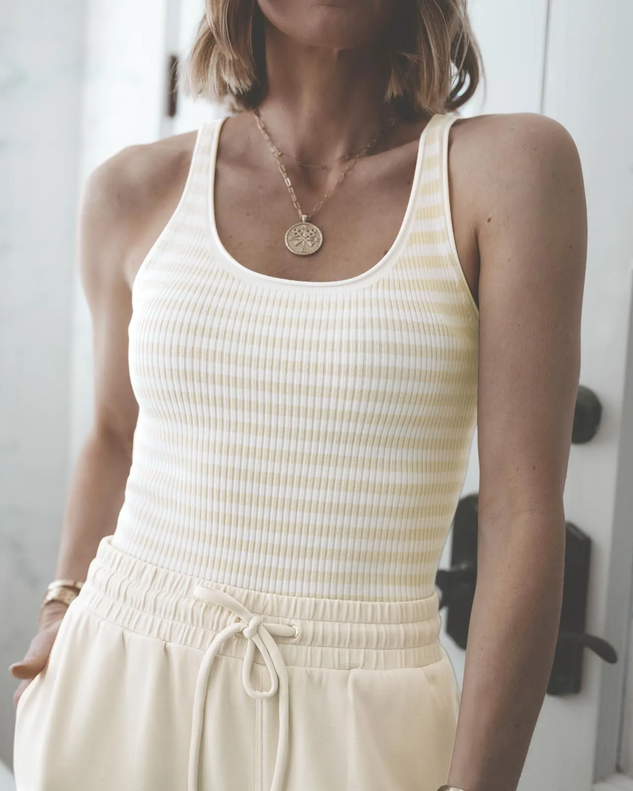 Splendid x @Cellajaneblog Striped Rib Sweater Tank Kids playfulness Minimalist Style