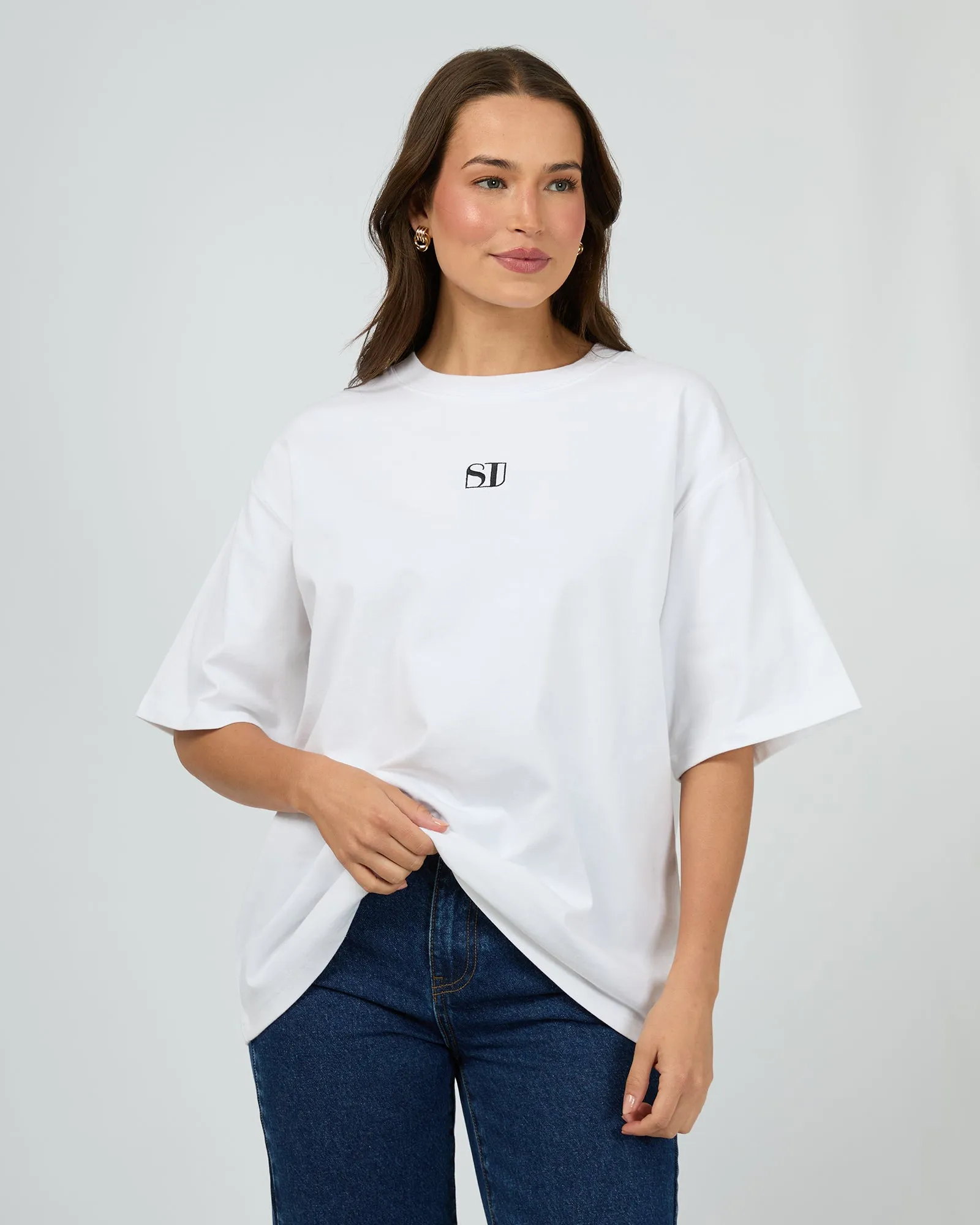 Bold Comfort Boat Neck Silent Luxe Tee White