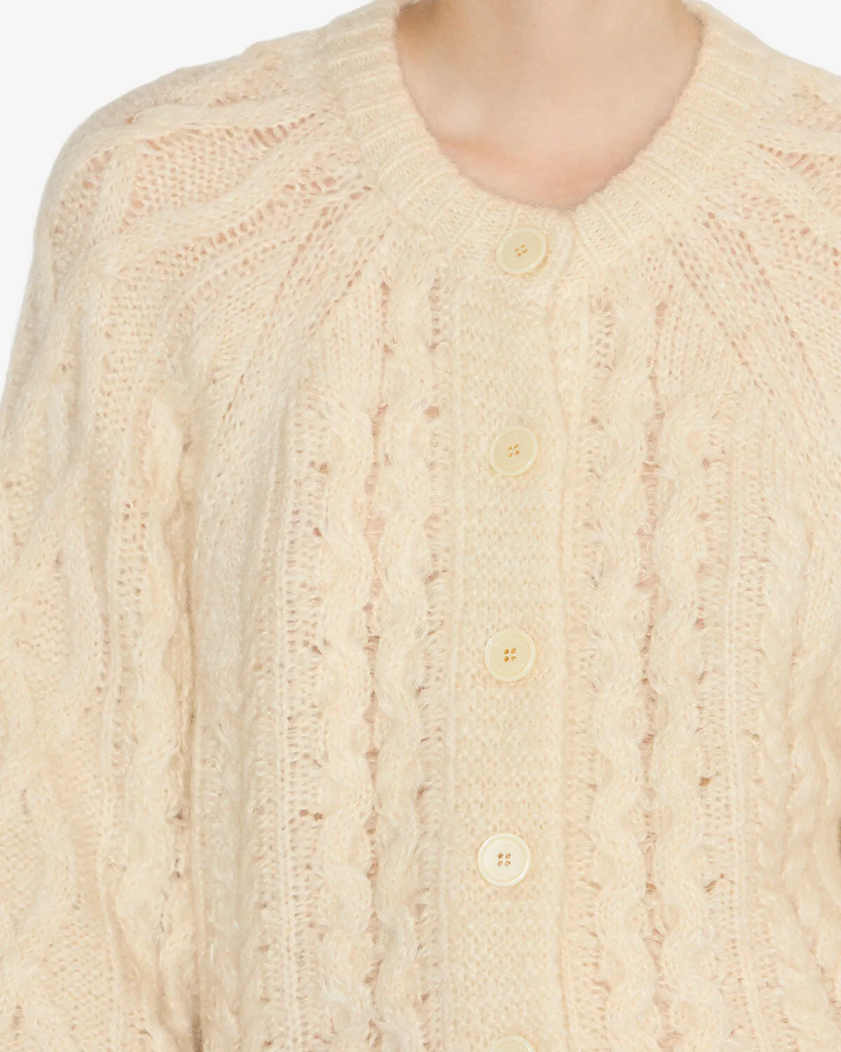 YARA CARDIGAN Ribbed Hem Detail Shrink Resistant Process