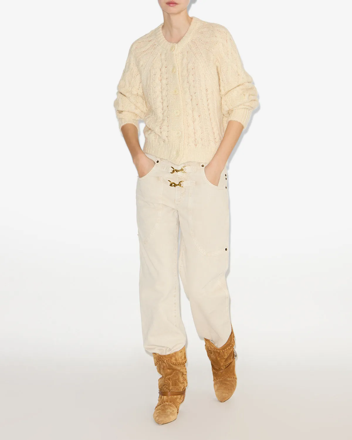 YARA CARDIGAN Flexible Seam Structure