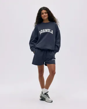 Varsity Sweat Shorts - Midnight Blue/Marshmallow White All Day Wear Fit Fashion Fit