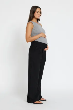 Stylish Look gentle hug Zadie Adjustable Wide Leg Trouser - Black