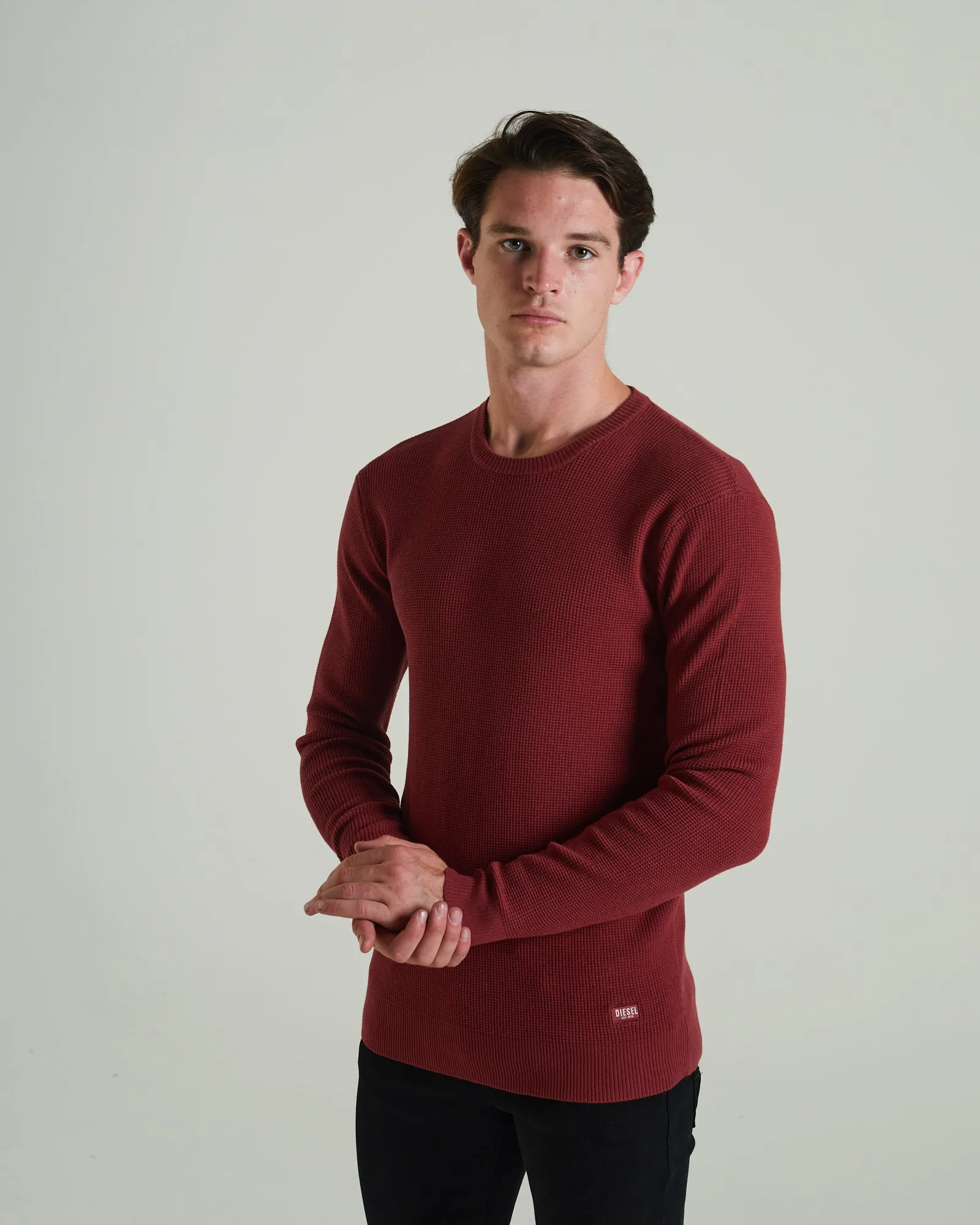Waldon Sweater Red Oxide Urban Casual Look Anti Pilling Finish